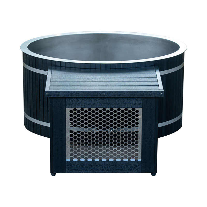 स्टेनलेस-स्टील टबसह ओव्हल कोल्ड प्लंज